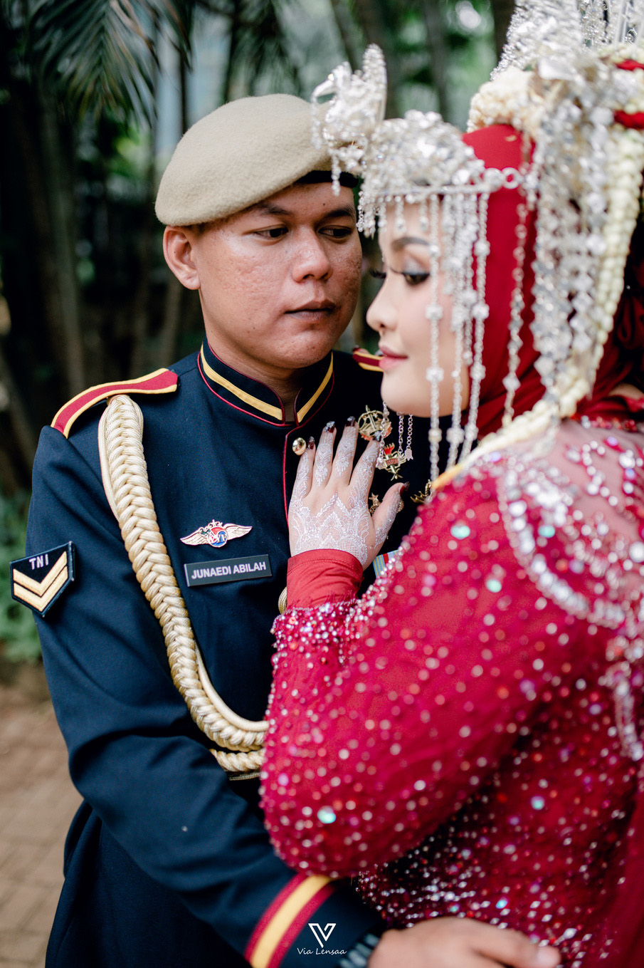 wedding military procession